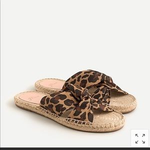 J. Crew Twisted Leopard Print Espadrille Sandals